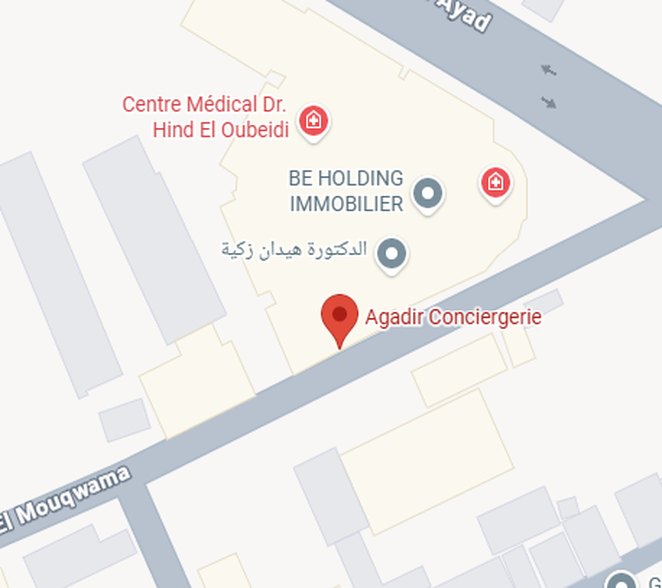 Map of the Lock & Gooo drop-off point in Agadir